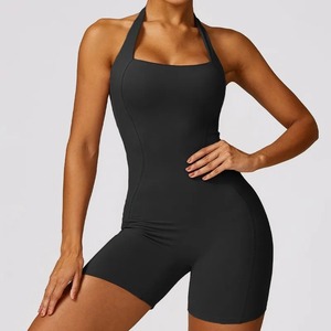 Short Jumpsuit One-piece <b>Tight</b> Fit Gym Sports Yoga Jumpsuits for <b>Women</b> Sportswear Outfit Workout Clothes - Product Image 3