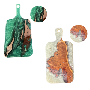 Articles chauds-Plateau en bois en résine époxy avec de nombreuses couleurs scintillantes pour servir et décorer Fabriqué au Vietnam - Product Image 4