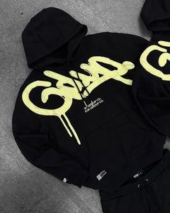 High Street Hip Hop Gothic Letter Impreso Oversized Loose Hoodie Fitness Outdoor Couple Hoodie - Product Image 3