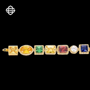 Collier Hiphop en Moissanite Serti de CZ Coloré de Luxe pour Hommes et Femmes Chaîne Cubaine Arc-en-ciel Bling Cadeau de Mariage Plaqué Or 18K - Product Image 2