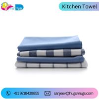 Serviette de cuisine en coton tissé décorative professionnelle, écologique, séchage rapide, légère, personnalisable, prix compétitif, provenance Inde