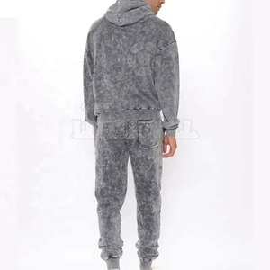 OME-Survêtement tendance de haute qualité écologique et délavé à l'acide pour hommes, vêtements de sport en coton de grande taille pour l'hiver - Product Image 5