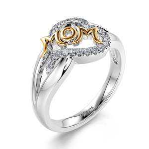 Anillo de Plata de Ley con Corazón Jeulia - Regalo de Aniversario Moderno para Mamá - Product Image 2