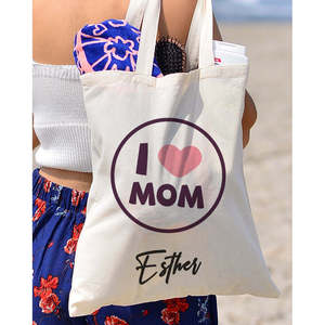Circular <b>Love</b> Customizable Tote Bag Mother's Day Gift Tote Bags - Product Image 5