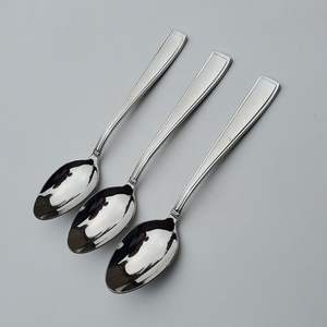 Ensemble de couverts en acier inoxydable moderne, couverts de luxe polis, manche carré, ustensiles de table durables, ensemble de cuillères - Product Image 1