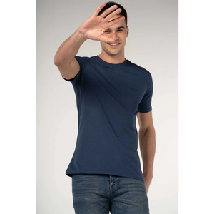 Venta al por mayor 100% algodón 3D impreso Logo hombres camiseta de gran tamaño 260G peso pesado 3D Logo personalizable camiseta de los hombres - Product Image 2