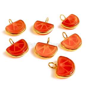 จี้อัญมณีแกะสลักหินสีเงินสเตอร์ลิงสลักจากหินคาร์เนเลี่ยนธรรมชาติขนาด10x13มม. สำหรับเป็นเครื่องประดับ - Product Image 2