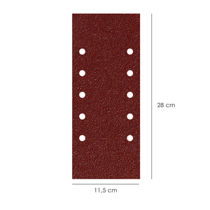 Ricambi per Carta Abrasiva con Velcro 115x280 mm con Fori Grana 40 (10 Pezzi) - Product Image 2