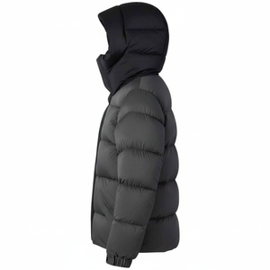 Veste en duvet de canard blanc sur mesure de haute qualité pour hommes Nouveau design Col montant extérieur Fermeture éclair Tissu en toile pour l'hiver - Product Image 5