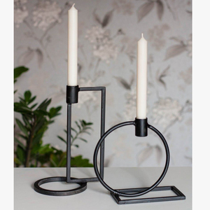 Nuevo candelabro colgante de hierro de Metal de forma única para decoración de jardín al aire libre con revestimiento negro mate - Product Image 2