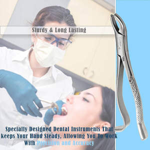 Fórceps Profesional para Extracciones Dentales, Acero Inoxidable de Alta Calidad, Agarre Ergonómico, 3 Posiciones de Mandíbula, Patrón Inglés - Product Image 5