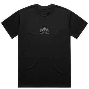 Diamond Graphic T <b>Shirt</b> for Men and <b>Women</b> Minimal Crown Logo Design <b>Black</b> Cotton Premium Everyday Wear Tee - Product Image 1