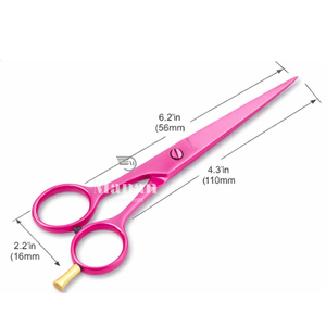 Ciseaux de coiffure professionnels roses MANAN INSTRUMENTS en acier inoxydable 4Cr13, pour droitiers, manche moyen, ciseaux de barbier - Product Image 6