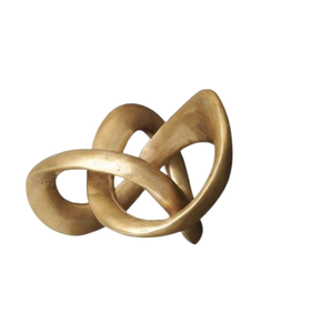 Escultura minimalista de Metal dorado, artículo decorativo ecológico para el hogar, adorno de mesa de Metal artesanal para mesa de escritorio - Product Image 4