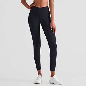 Leggings de sport de yoga de compression de taille croisée pour femmes collants de course d'entraînement non transparents pantalons de yoga athlétiques - Product Image 5