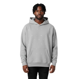 Sweat à capuche marron personnalisé avec impression à pois Streetwear mode hommes sweats à capuche sweats surdimensionnés en gros 2025 - Product Image 1