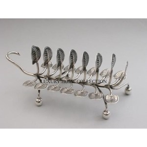 Elegant handcrafted polished stainless steel metal toast racks with sleek design for home or commercial <b>breakfast</b> <b>settings</b> - Product Image 1