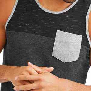 เสื้อกล้ามผู้ชายดีไซน์ลำลองระบายอากาศได้ดีและมีสไตล์สำหรับฟิตเนส - Product Image 5