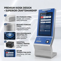 Distributeur automatique de billets biométrique avec reconnaissance faciale, borne de libre-service, paiement par QR code, carte IC, NFC, pièces de fabrication en tôle