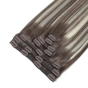 คลิปต่อผม 21 นิ้ว 8A สีน้ำตาลประกายแพลตตินั่ม บาลายาจ ผมแท้เรมี่ - Product Image 1