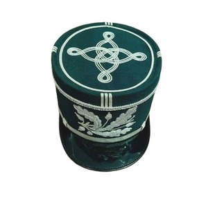 100% Sombreros de oficina Empire profesionales en verde oscuro y blanco en Gris Carbón con acabado elegante - Product Image 1