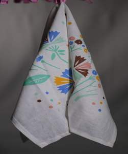 Serviette de cuisine carrée en coton biologique 100 % personnalisable, imprimé floral, séchage rapide, écologique, hypoallergénique, pour la maison au quotidien - Product Image 6