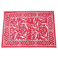 Tapis de table en toile de coton imprimé à la main indienne Dabu Indigo Tapis rectangulaire imprimé 13x19 pouces 300TC Ensemble complet Mariages Fêtes