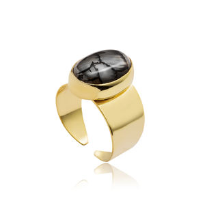 แหวนปรับขนาดได้ลายแมงมุมหินเครื่องประดับผู้หญิงดีไซน์น่ารักทันสมัยเครื่องประดับสเตอร์ลิงเงิน925 - Product Image 1