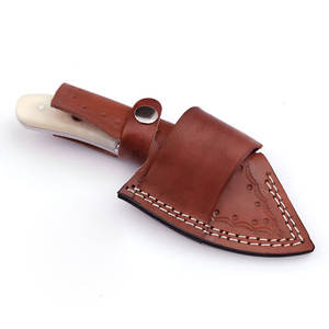 Couteau de skinner en acier damassé fait à la main authentique couteau pleine soie pour la survie en plein air et les travaux de chasse - Product Image 5