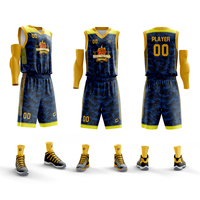 Vente en gros OEM ODM, uniforme de basket-ball pour hommes personnalisé, respirant, antibactérien, séchage rapide, broderie sublimée, marque personnalisée