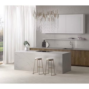 Gran Losa de Mármol Plateado Moderno - Resistente al Agua y Duradera para Aplicaciones en Cocinas y Paredes - Product Image 4