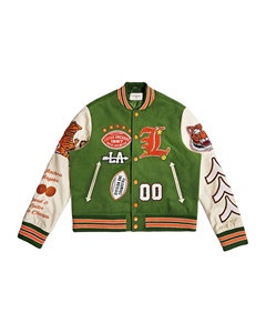 2024 veste universitaire en laine personnalisée avec capuche pour hommes Baseball Letterman Collage Design vente en gros vestes Letterman - Product Image 2