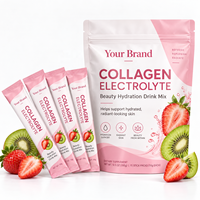 Complément en poudre d'électrolytes et de collagène hydrolysé OEM avec acide hyaluronique et vitamine C en sachet individuel – Fabricant OEM/ODM