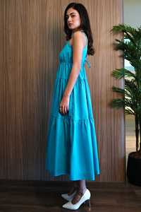 Bohemian Spaghetti Strap Backless Maxi Dress y Summer Beach Vestido largo para mujer - Product Image 4