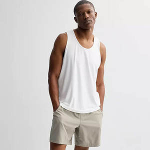 Nuevas llegadas al por mayor de algodón vintage desgastado camiseta sin mangas de gran tamaño de los hombres camisetas sin mangas - Product Image 2