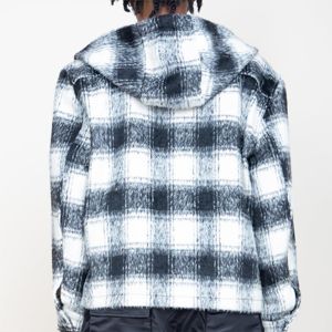 Vêtements décontracté Streetwear hommes kaki bleu clair laine vestes manteaux classique col montant Bomber printemps automne veste - Product Image 5