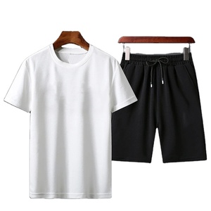Nuevo traje de verano para hombre 2025, camiseta informal, pantalones cortos, chándal para hombre, color sólido - Product Image 2