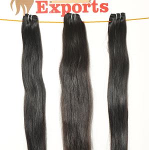 Extensions de cheveux humains indiens vierges, alignées sur les cuticules, double trame, lisses, pour tissage de cheveux - Product Image 3