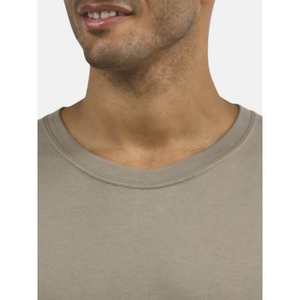 100% coton hommes T-shirt décontracté doux Fitness été mince T-shirts hommes maison vêtements col rond manches courtes solide T-shirt pour hommes - Product Image 3