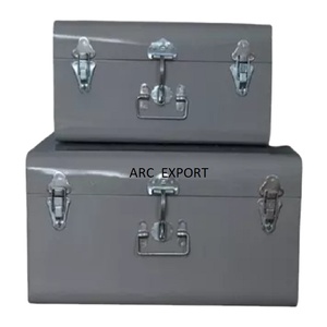 Cajas de almacenamiento de camión para regalos de boda, Material de Metal de la mejor calidad, decoración con recubrimiento de polvo gris, caja de almacenamiento para decoración del hogar - Product Image 1