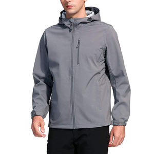 Meilleures ventes de vestes softshell à capuche pour hommes Logo personnalisé Respirant et coupe-vent High Street Design OEM disponible - Product Image 1