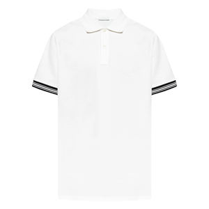 Polos informales para hombre, camisetas de polo de tela de punto transpirable con logotipo bordado personalizado de algodón 100% de alta calidad - Product Image 1