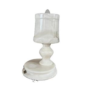 Lampe en pierre d'onyx blanc, lampe de table en onyx naturel pour la décoration de la maison et l'éclairage des hôtels - Product Image 2