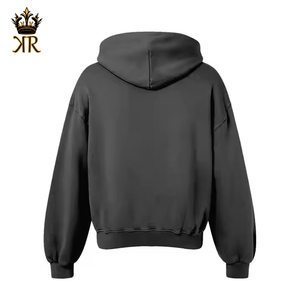 Sudadera con capucha y cremallera de manga larga para hombre, de felpa francesa 100% algodón, bordada, estilo hip hop, para invierno, de peso pesado, personalizada - Product Image 2
