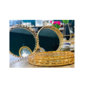 Plateau de service alimentaire rectangulaire en métal de grande taille Plateau à dessert en argenterie de la plus grande qualité pour les fournisseurs de centres de villégiature hôteliers - Product Image 5