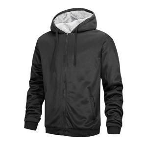 Mezcla de algodón/poliéster Hombres Casual Invierno Patrón sólido Fleece Transpirable Sudaderas con capucha Frente Impresión digital Sudaderas OEM - Product Image 6