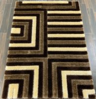 Adiva Beste Qualität Türkischer Gewebter Jacquard Maschinengefertigter Rechteckiger Polyester Shaggy Hochflor-Teppich Set Blau Flauschig Wohnzimmer