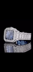 Customized Designed 42mm Men's Stainless Steel Jubilee Iced Moissanite Diamonds Water Resistant Business Arabic Dial <b>Watch</b> India - Product Image 4