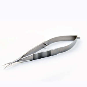 Nuevo logotipo personalizado, tijeras Vannas de acero inoxidable de alta calidad, Manual, certificado CE, cuchillas rectas de 5mm, puntas afiladas, capsulotomía - Product Image 3