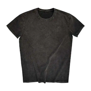เสื้อยืดผู้ชายไซส์ใหญ่แบบขายส่ง ผ้าฝ้าย 100% หนัก 280 กรัม ทรงวินเทจ ล้างสีแบบแอซิดวอช คอกลม แขนสั้น รับสั่งทำ - Product Image 1